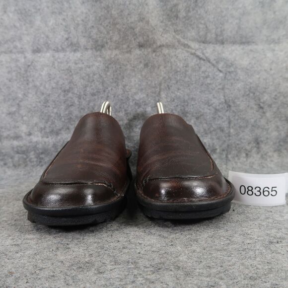 Clarks Shoes Womens 7 Casual Clogs Slip On Leather Brown Retro Classic Comfort - Picture 3 of 13